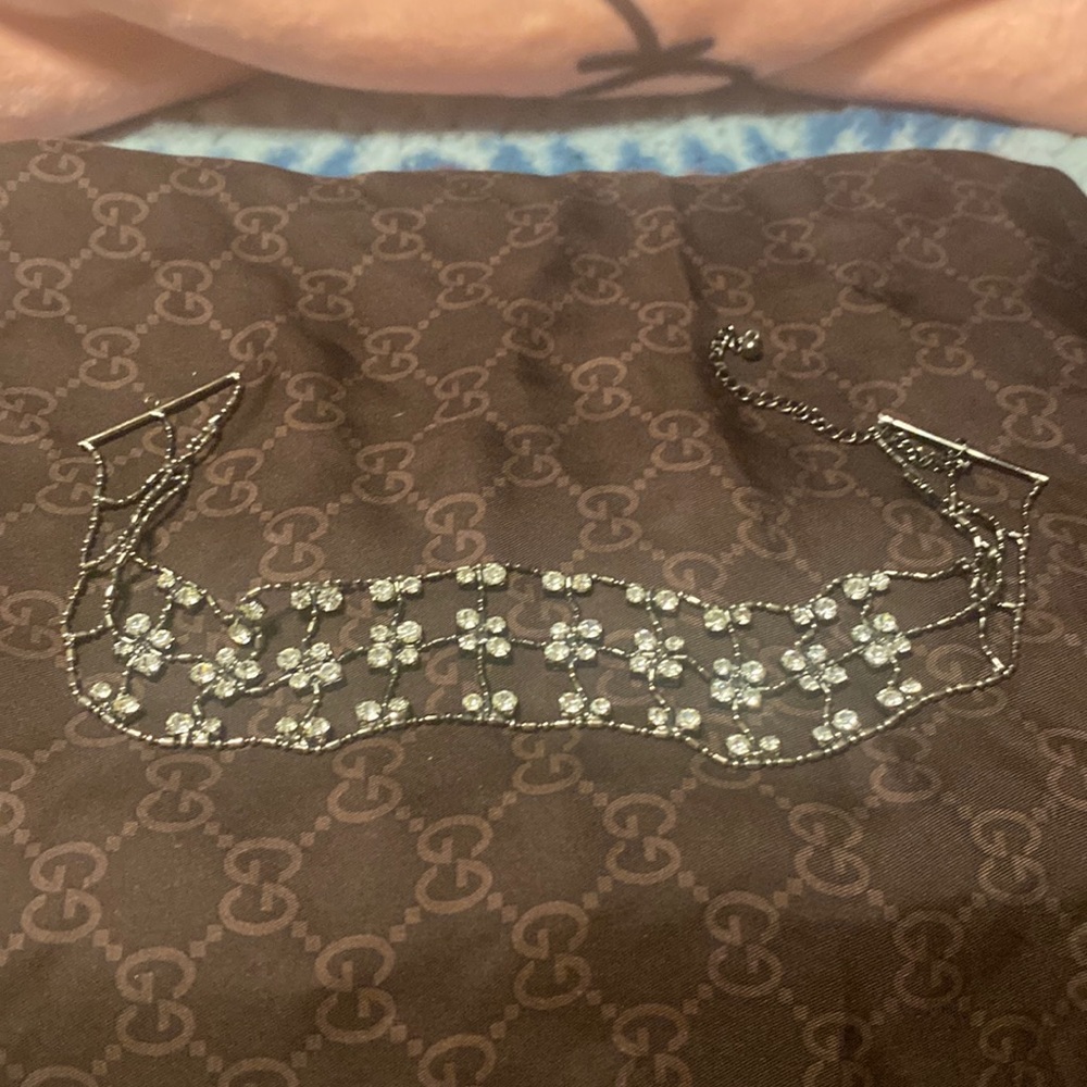 Necklace, with Cz stones, choker.